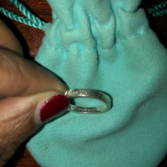 💯Tiffany & Co. Silver “I Love You” Notes  Ring - Picture 3 of 5